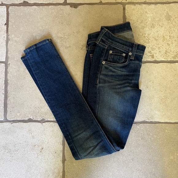 Rag & Bone Skinny Jeans Dark Wash Kingsland Style W1502K520 Women's Size 24 - Picture 2 of 6